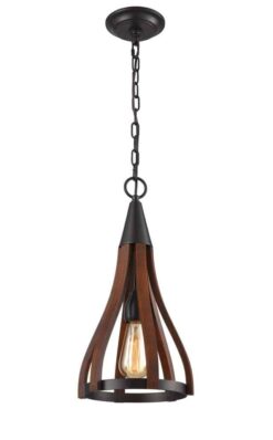 CLA PENDANT ES Dark Red Wood SML BELL OD226mm | KHALEESI1