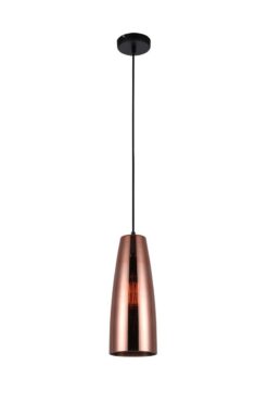 CLA PENDANT ES Copper Coloured Glass ELLIPSE OD135mm | LAMINA1
