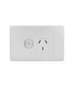 Trader Flat Cat Single GPO Power Point Horizontal 10A White | FLPP1G