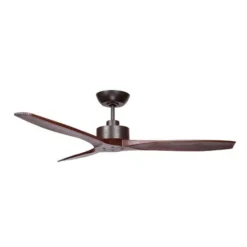 Fanco Wynd v3 DC Ceiling Fan with Remote - Oil Rubbed Bronze with Walnut Timber Blades 54" | F0500/717C